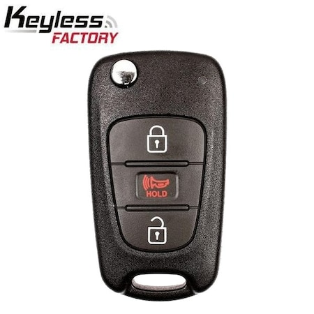 Keyless Factory 2012-2013 Kia Rio / 3-Button Flip Key KK10 HS / PN95430-1W020 / TQ8-RKE-3F02 RFK-KIA-RI03
